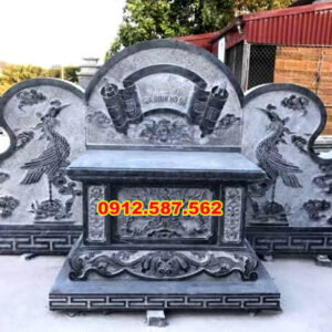 Bàn thờ đá đẹp bằng đá tự nhiên nguyên khối - Đá Thăng Long 016