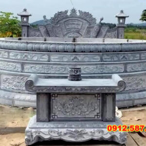 Bàn thờ đá đẹp bằng đá tự nhiên nguyên khối - Đá Thăng Long 017