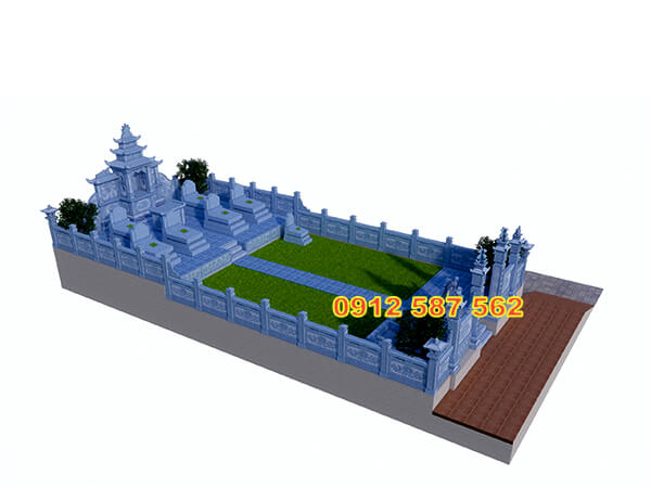 Báo giá thi công khu lăng mộ đá xanh nguyên khối