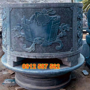 Chậu đá trồng cây cảnh đẹp | Chậu đá tự nhiên nguyên khối | Đá Thăng Long Mẫu 16