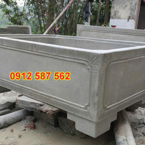 Chậu đá trồng cây cảnh đẹp | Chậu đá tự nhiên nguyên khối | Đá Thăng Long Mẫu 28
