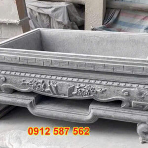 Chậu đá trồng cây cảnh đẹp | Chậu đá tự nhiên nguyên khối | Đá Thăng Long Mẫu 34