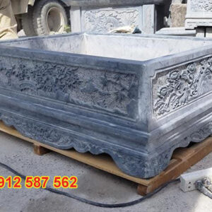 Chậu đá trồng cây cảnh đẹp | Chậu đá tự nhiên nguyên khối | Đá Thăng Long Mẫu 51