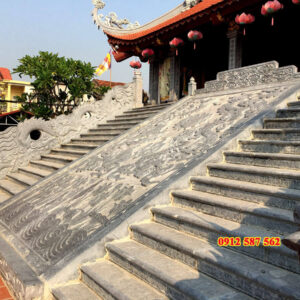 Chiếu đá nhà thờ đẹp - Mẫu chiếu rồng đá nguyên khối - Đá Thăng Long 012