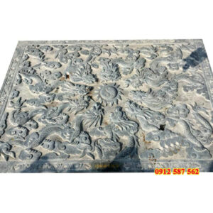 Chiếu đá nhà thờ đẹp - Mẫu chiếu rồng đá nguyên khối - Đá Thăng Long 017