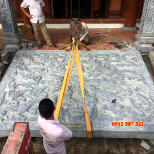 Chiếu đá nhà thờ đẹp - Mẫu chiếu rồng đá nguyên khối - Đá Thăng Long 019