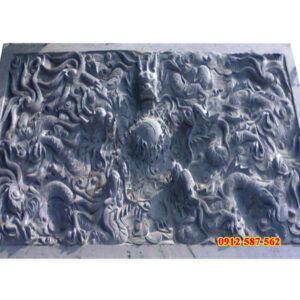 Chiếu đá nhà thờ đẹp - Mẫu chiếu rồng đá nguyên khối - Đá Thăng Long 020