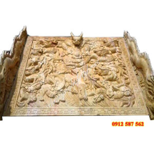 Chiếu đá nhà thờ đẹp - Mẫu chiếu rồng đá nguyên khối - Đá Thăng Long 022