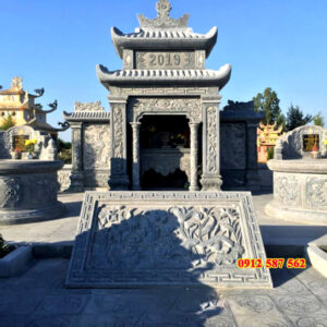 Chiếu đá nhà thờ đẹp - Mẫu chiếu rồng đá nguyên khối - Đá Thăng Long 026