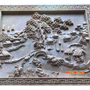 Chiếu đá nhà thờ đẹp - Mẫu chiếu rồng đá nguyên khối - Đá Thăng Long 029