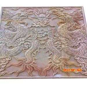 Chiếu đá nhà thờ đẹp - Mẫu chiếu rồng đá nguyên khối - Đá Thăng Long 030