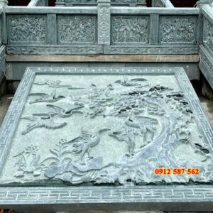 Chiếu đá nhà thờ đẹp - Mẫu chiếu rồng đá nguyên khối - Đá Thăng Long 006