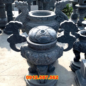 Lư hương đá đẹp - Mẫu đỉnh đá thiên nhiên - Đá Thăng Long 004