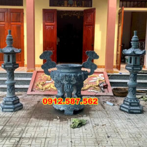 Lư hương đá đẹp - Mẫu đỉnh đá thiên nhiên - Đá Thăng Long 015