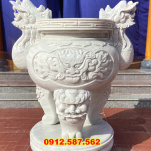 Lư hương đá đẹp - Mẫu đỉnh đá thiên nhiên - Đá Thăng Long 027