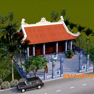 Cổng đá nhà thờ họ, cổng từ đường truyền thống | Đá Thăng Long | Mẫu 010