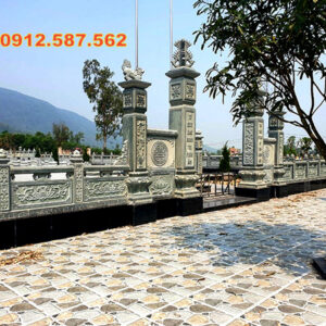Cổng đá nhà thờ họ, cổng từ đường truyền thống | Đá Thăng Long | Mẫu 021