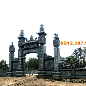 Cổng đá nhà thờ họ, cổng từ đường truyền thống | Đá Thăng Long | Mẫu 035