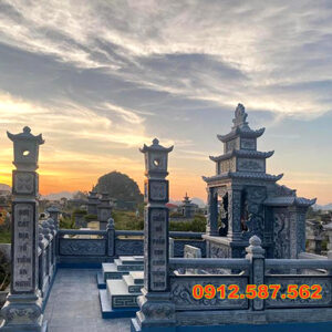 Cổng đá nhà thờ họ, cổng từ đường truyền thống | Đá Thăng Long | Mẫu 057