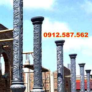 Cột đá tự nhiên đẹp – Mẫu cột đá nhà thờ, nhà gỗ, từ đường cao cấp Mẫu 06