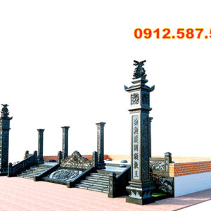 Cột đá tự nhiên đẹp – Mẫu cột đá nhà thờ, nhà gỗ, từ đường cao cấp Mẫu 18
