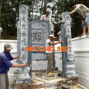Cột đá tự nhiên đẹp – Mẫu cột đá nhà thờ, nhà gỗ, từ đường cao cấp Mẫu 23