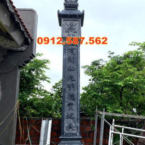 Cột đá tự nhiên đẹp – Mẫu cột đá nhà thờ, nhà gỗ, từ đường cao cấp Mẫu 25