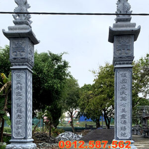 Cột đá tự nhiên đẹp – Mẫu cột đá nhà thờ, nhà gỗ, từ đường cao cấp Mẫu 36