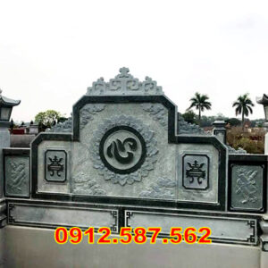 Cuốn thư đá nhà thờ họ đẹp | Bình phong đá chạm khắc tinh xảo | Đá Thăng Long Mẫu 02