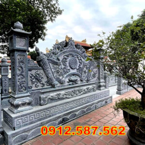 Cuốn thư đá nhà thờ họ đẹp | Bình phong đá chạm khắc tinh xảo | Đá Thăng Long Mẫu 11