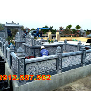 Lan can đá đẹp – Lan can nhà thờ, chùa, từ đường chế tác tinh xảo Mẫu 02