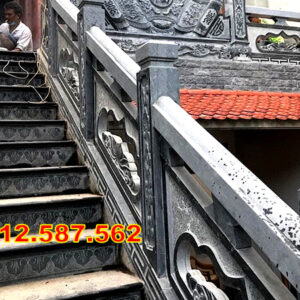 Lan can đá đẹp – Lan can nhà thờ, chùa, từ đường chế tác tinh xảo Mẫu 03