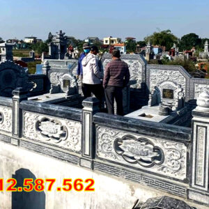 Lan can đá đẹp – Lan can nhà thờ, chùa, từ đường chế tác tinh xảo Mẫu 09