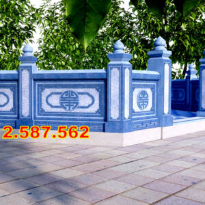 Lan can đá đẹp – Lan can nhà thờ, chùa, từ đường chế tác tinh xảo Mẫu 13