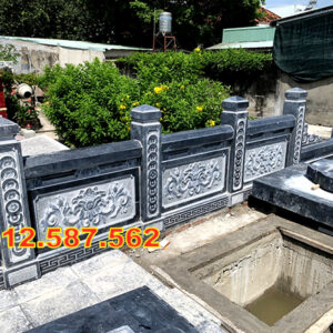 Lan can đá đẹp – Lan can nhà thờ, chùa, từ đường chế tác tinh xảo Mẫu 16