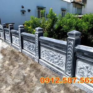 Lan can đá đẹp – Lan can nhà thờ, chùa, từ đường chế tác tinh xảo Mẫu 17