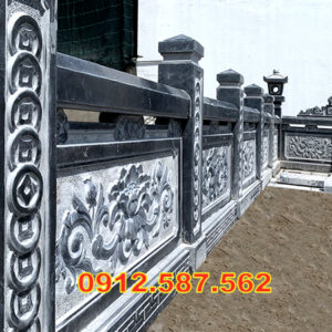 Lan can đá đẹp – Lan can nhà thờ, chùa, từ đường chế tác tinh xảo Mẫu 18