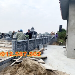 Lan can đá đẹp – Lan can nhà thờ, chùa, từ đường chế tác tinh xảo Mẫu 21