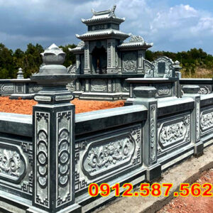 Lan can đá đẹp – Lan can nhà thờ, chùa, từ đường chế tác tinh xảo Mẫu 22