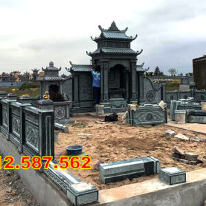 Lan can đá đẹp – Lan can nhà thờ, chùa, từ đường chế tác tinh xảo Mẫu 23