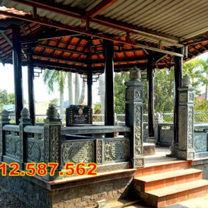 Lan can đá đẹp – Lan can nhà thờ, chùa, từ đường chế tác tinh xảo Mẫu 25