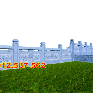Lan can đá đẹp – Lan can nhà thờ, chùa, từ đường chế tác tinh xảo Mẫu 28