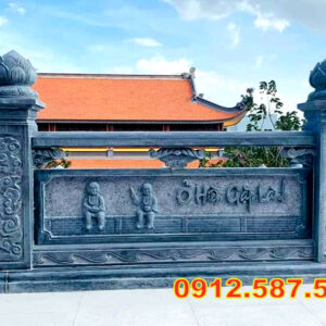 Lan can đá đẹp – Lan can nhà thờ, chùa, từ đường chế tác tinh xảo Mẫu 36