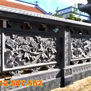 Lan can đá đẹp – Lan can nhà thờ, chùa, từ đường chế tác tinh xảo Mẫu 37