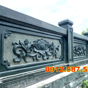Lan can đá đẹp – Lan can nhà thờ, chùa, từ đường chế tác tinh xảo Mẫu 38