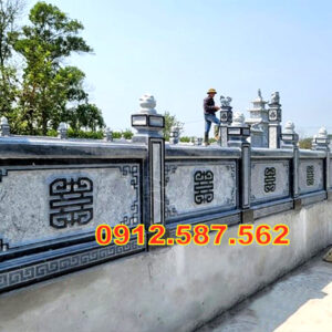 Lan can đá đẹp – Lan can nhà thờ, chùa, từ đường chế tác tinh xảo Mẫu 39