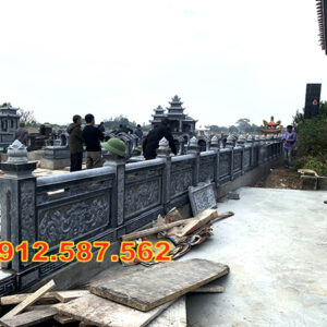 Lan can đá đẹp – Lan can nhà thờ, chùa, từ đường chế tác tinh xảo Mẫu 40