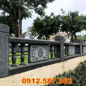 Lan can đá đẹp – Lan can nhà thờ, chùa, từ đường chế tác tinh xảo Mẫu 45