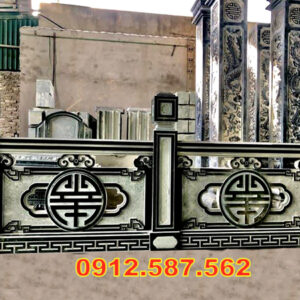 Lan can đá đẹp – Lan can nhà thờ, chùa, từ đường chế tác tinh xảo Mẫu 48