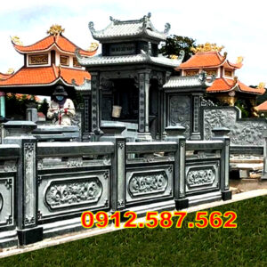 Lan can đá đẹp – Lan can nhà thờ, chùa, từ đường chế tác tinh xảo Mẫu 49